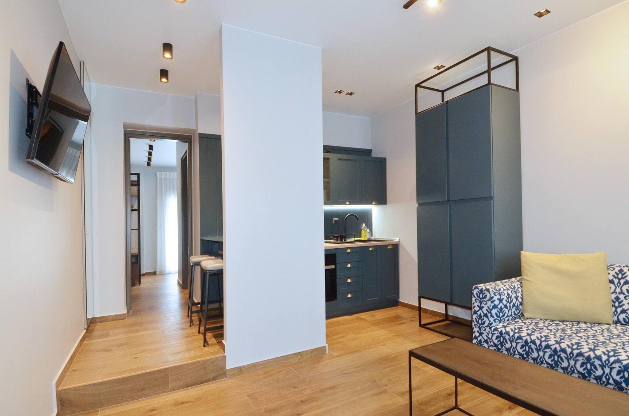 Modern Two Bedroom Stili Olympioy Dios Apartment
